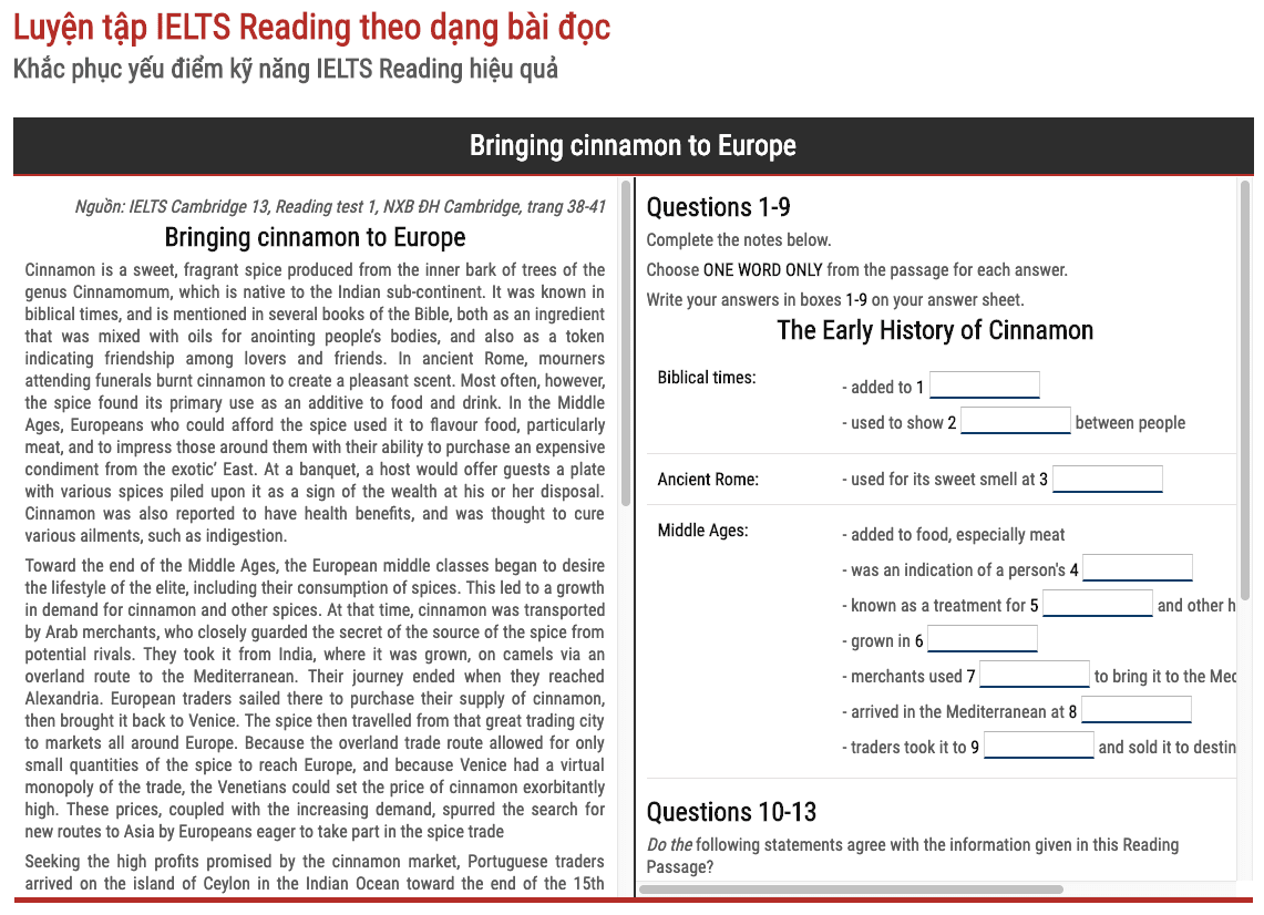 Luyện thi IELTS Reading hiệu quả miễn phí